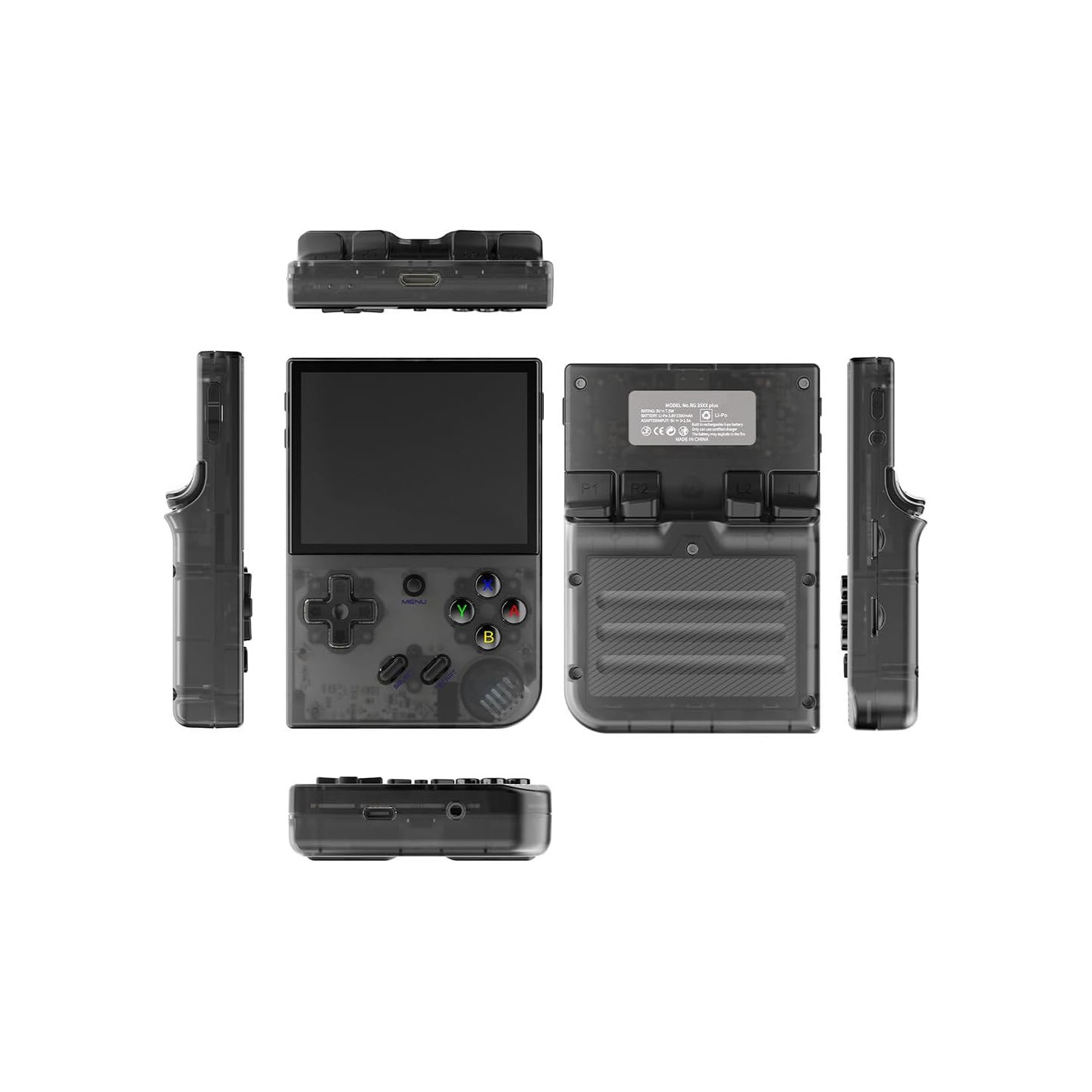 Console de jeu portable ANBERNIC RG35XX H, écran IPS de 3,5 pouces, système Linux, 64 Go + 128 Go (violet transparent